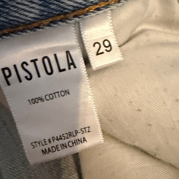 Pistola Light Blue Jean Shorts | Pistola Kylee Relaxed High Rise - Picture 6 of 8